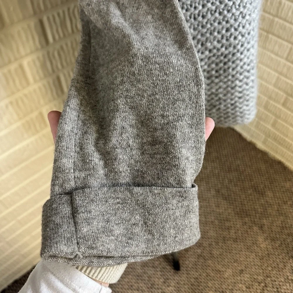 Inhabit Chunky Knit Sweater Wool Yak Alpaca Sz M Gray Scoop Neck Warm‎ Winter